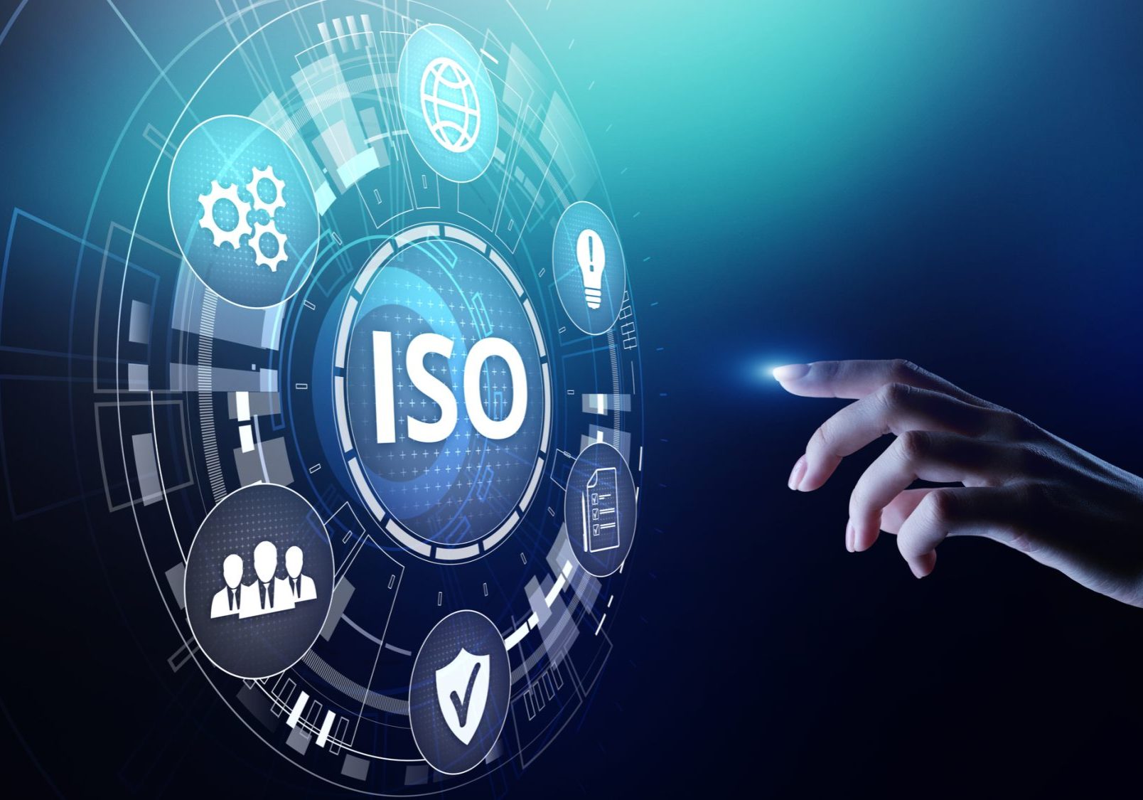 ISO standards quality control assurance warranty business technology concept.